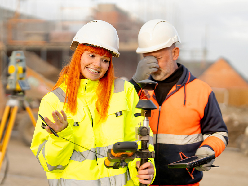  Professionals reviewing survey information to avoid costly planning mistakes