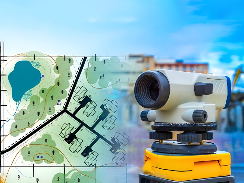 Surveying instrument used for GIS mapping and urban planning 