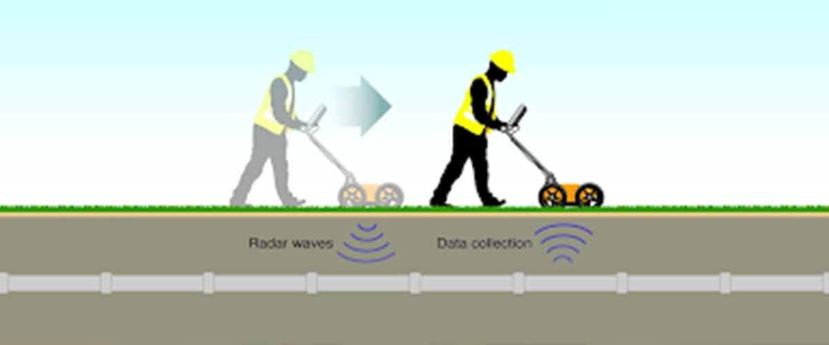 Engineer Using Ground Penetrating Radar Equipment