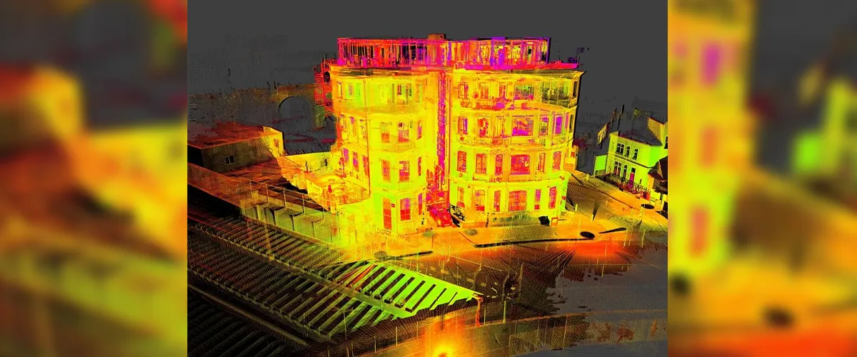 Point cloud data captured from an existing building for BIM modelling