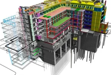 Detailed BIM model created from point cloud data
