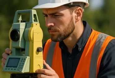 Professional Land Surveyors Conducting Land Survey